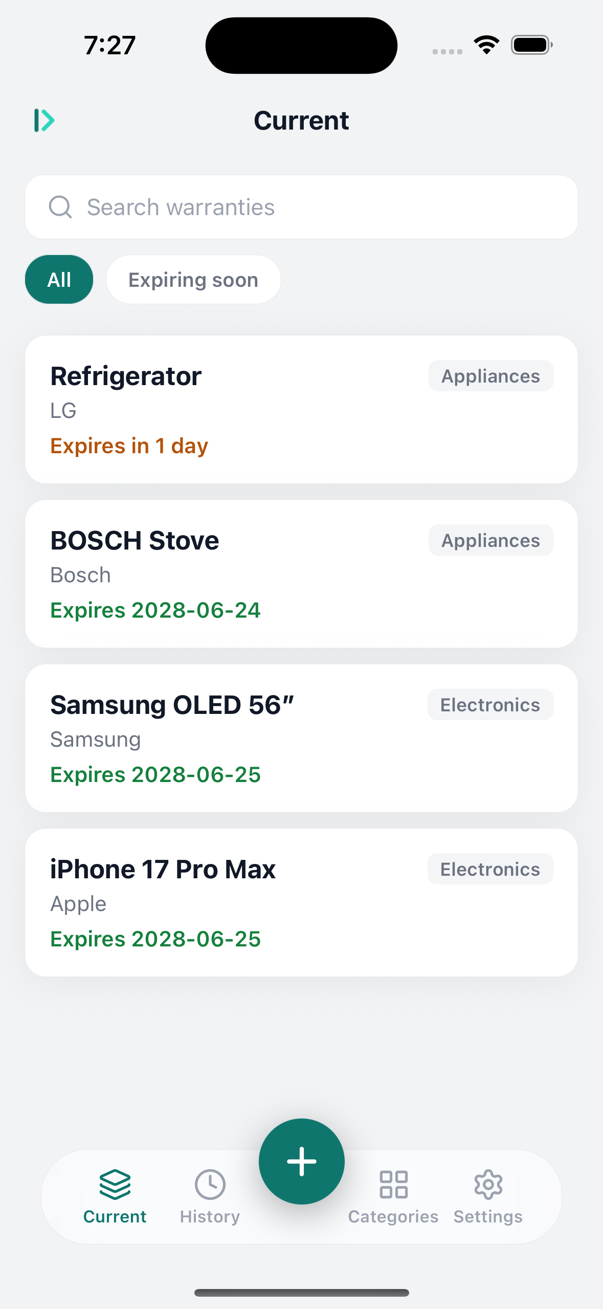 Keevo vault of current warranties